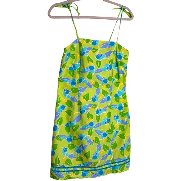 Lilly Pulitzer Vintage White Label Tropical Toucan Bird Print Mini Dress Size 8 - Picture 4 of 8
